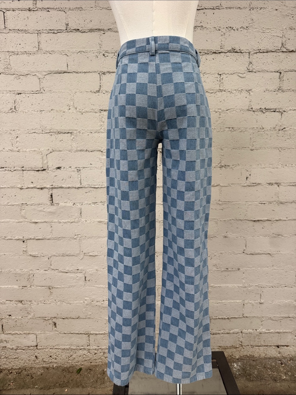 superdown Jules Checkered Jeans Blue Size XXS - Picture 7 of 13